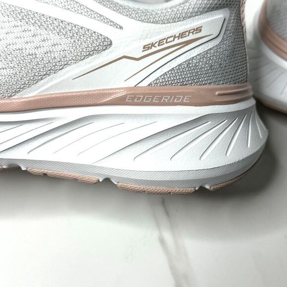 Skechers Edge Ride Power Flow Women’s 7.5 White Sneakers Air-Cooled Memory Foam - Picture 3 of 9